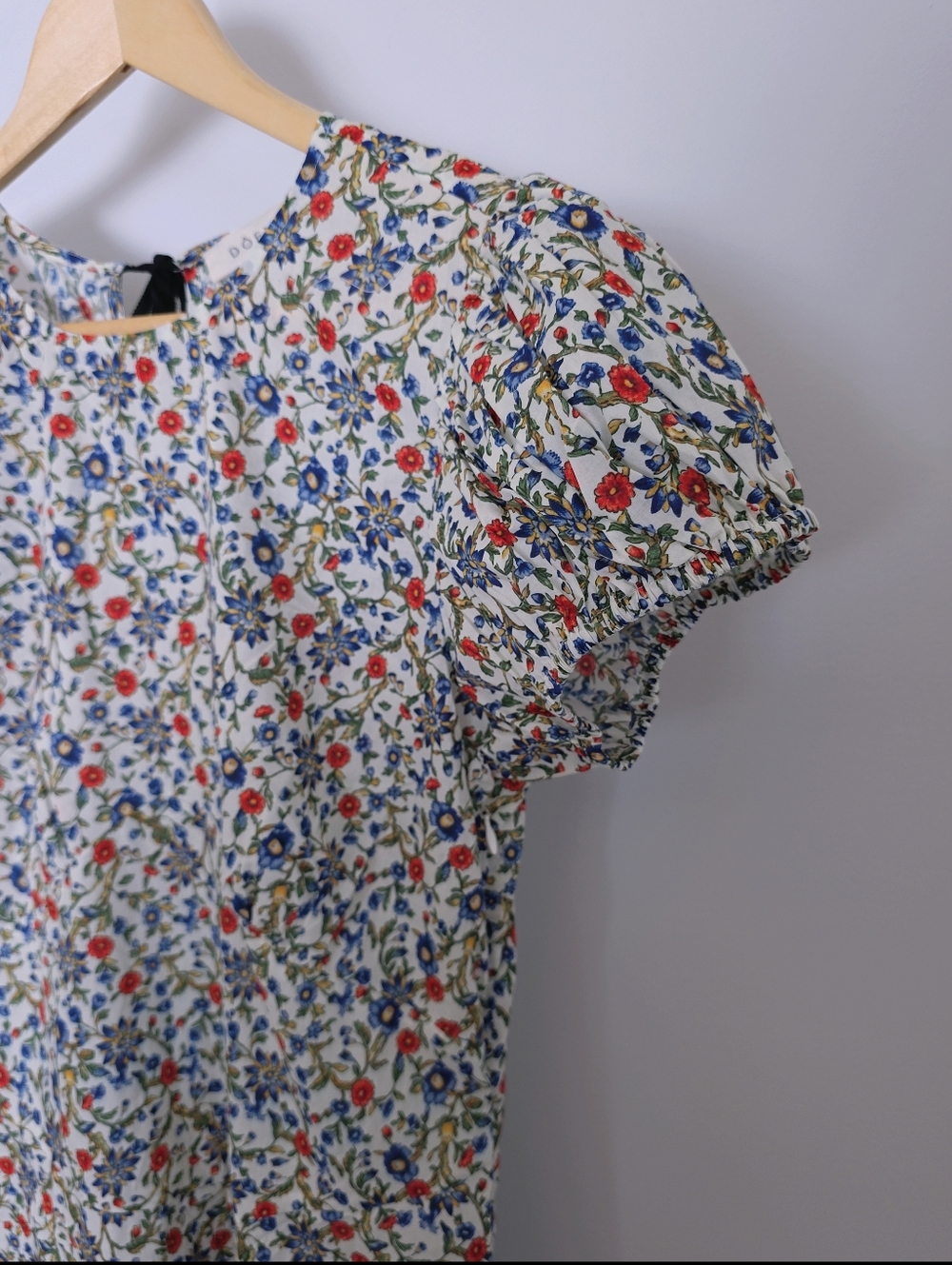 Doen Rhodia Romantic Floral Organic Cotton Midi Dress Size Medium Cottagecore - Picture 11 of 15